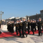 Адмиралтейский оркестр Ленинградской военно-морской базы на открытии БДТ