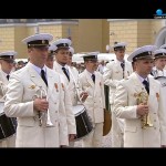 Адмиралтейский оркестр на возложении цветов к памятнику Петру I на Сенатской площади