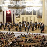 Адмиралтейский оркестр Ленинградской военно-морской базы в Большом зале филармонии