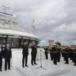 Адмиралтейский оркестр на церемонии с участием Президента РФ
