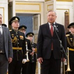 Адмиралтейский оркестр под управлением Никиты Игнатова и губернатор СПб Беглов